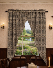 ABIGAIL'S WEAVE BLACK/LINEN SAVANNAH CURTAIN
